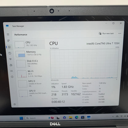 Dell Precision 3490 14" Core Ultra 7 155H 1.4GHz 16GB RAM 256GB SSD