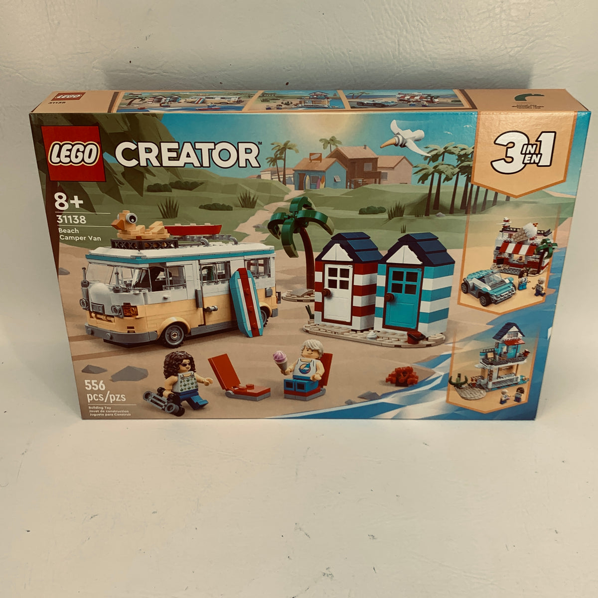 New LEGO Creator 3 in 1 Beach Camper Van 31138 Building Toy Set 556 Pcs