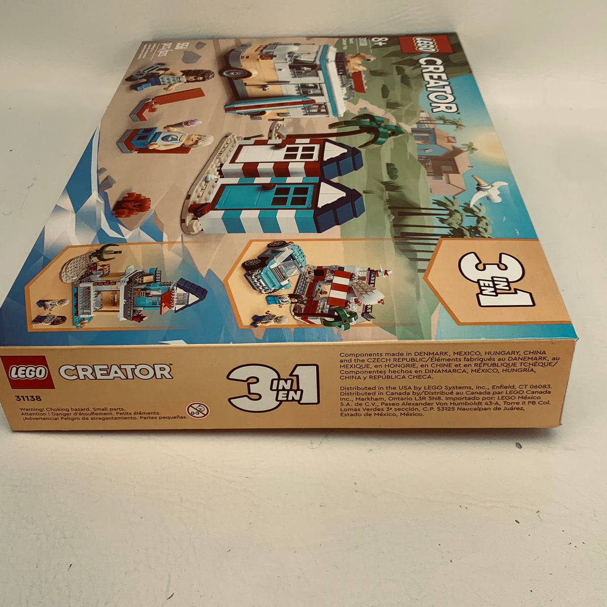 New LEGO Creator 3 in 1 Beach Camper Van 31138 Building Toy Set 556 Pcs