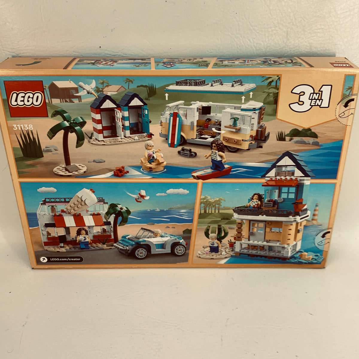 New LEGO Creator 3 in 1 Beach Camper Van 31138 Building Toy Set 556 Pcs
