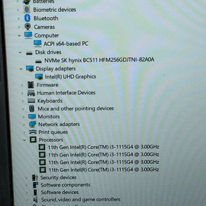 HP Laptop 15-DW3033DX 15.6" i3-1115G4 3.0GHz 8GB RAM 256GB SSD