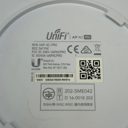 Ubiquiti UniFi AP AC PRO UAP-AC-PRO Dual-Band Access Point 450Mbps White
