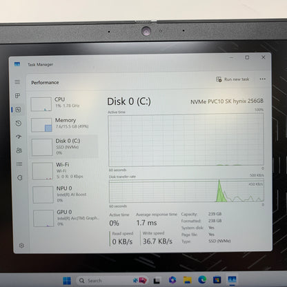 Dell Precision 3490 14" Core Ultra 7 155H 1.4GHz 16GB RAM 256GB SSD