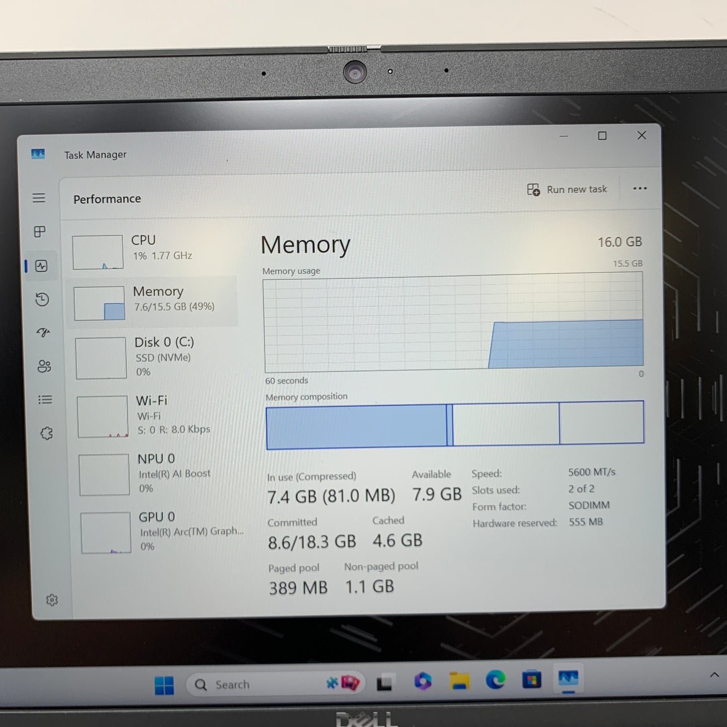 Dell Precision 3490 14" Core Ultra 7 155H 1.4GHz 16GB RAM 256GB SSD