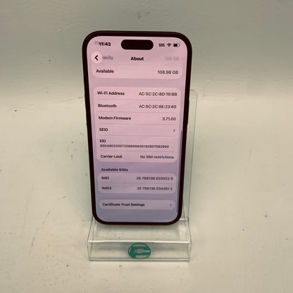 Factory Unlocked Apple iPhone 15 128GB Black MTPJ3LL/A