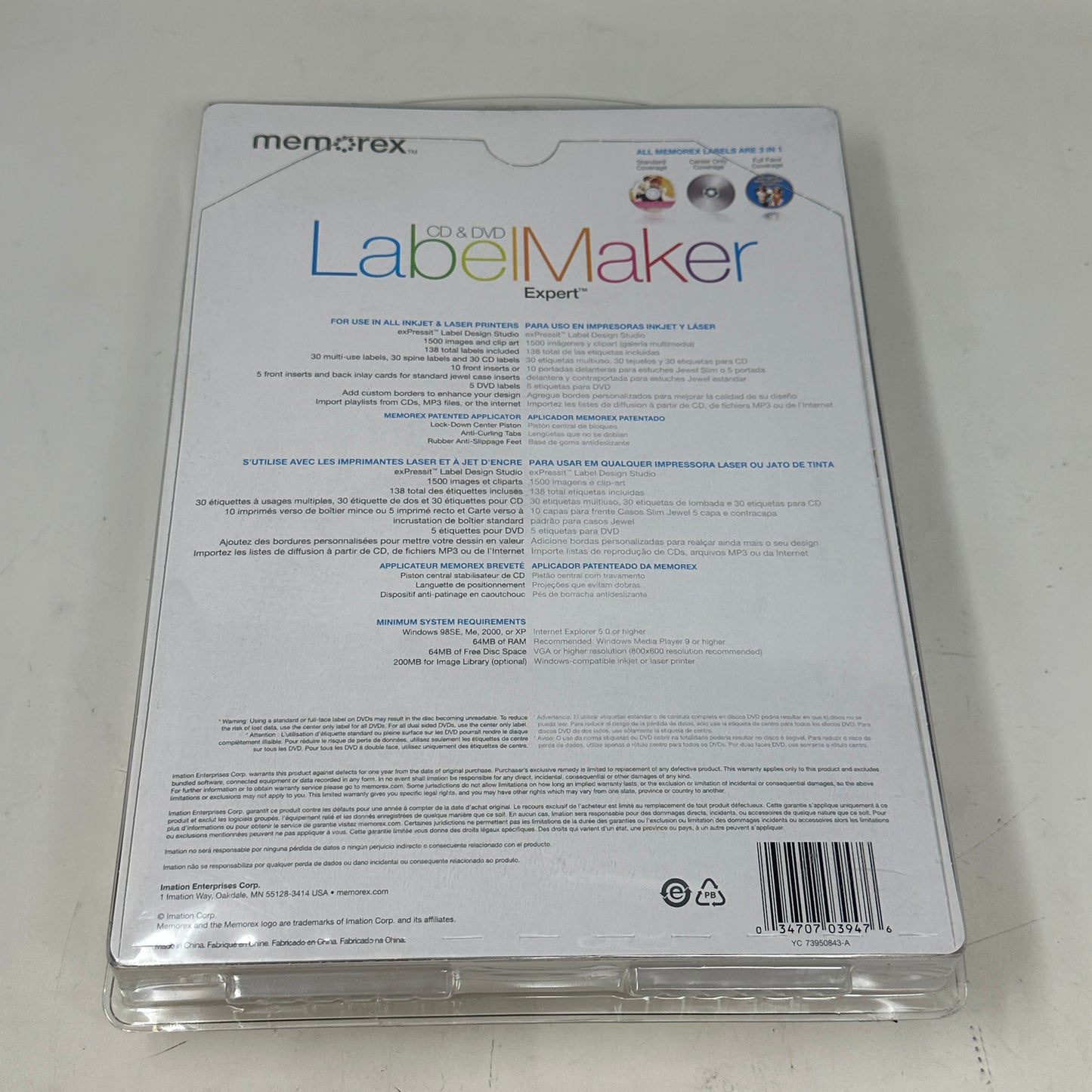 New Memorex CD & DVD  Label Maker Expert Kit 8A3E4DD5B15F1EDA