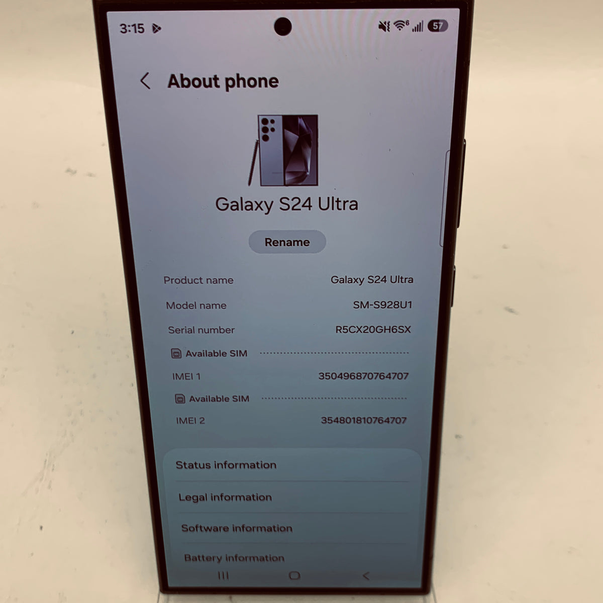 Factory Unlocked Samsung Galaxy S24 Ultra 256GB SM-S928U1 Titanium Black