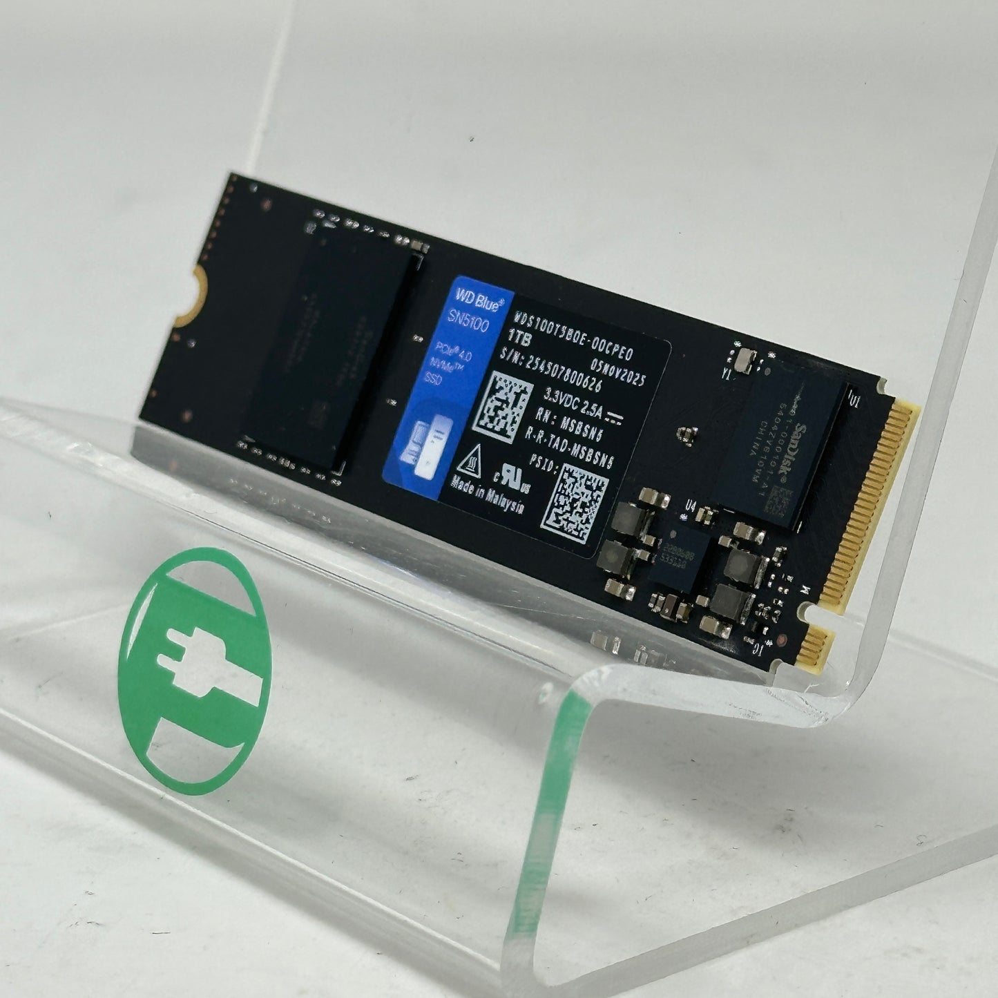 WD 2280mm SN5100 1TB M.2 NVMe Gen 4.0 x 4 SSD WDS100T5B0E-00CPE0