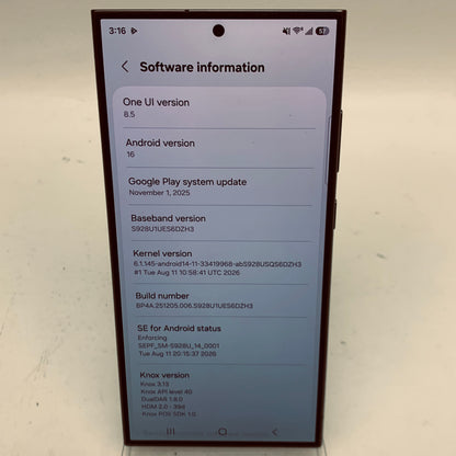 Factory Unlocked Samsung Galaxy S24 Ultra 256GB SM-S928U1 Titanium Black