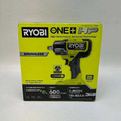 New Ryobi P262 18V Brushless Cordless 4-Mode 1/2 in. Impact Wrench
