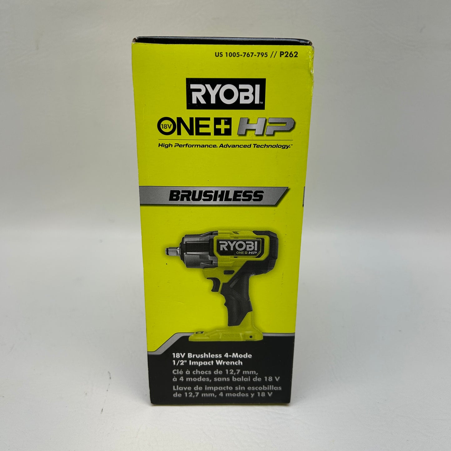 New Ryobi P262 18V Brushless Cordless 4-Mode 1/2 in. Impact Wrench
