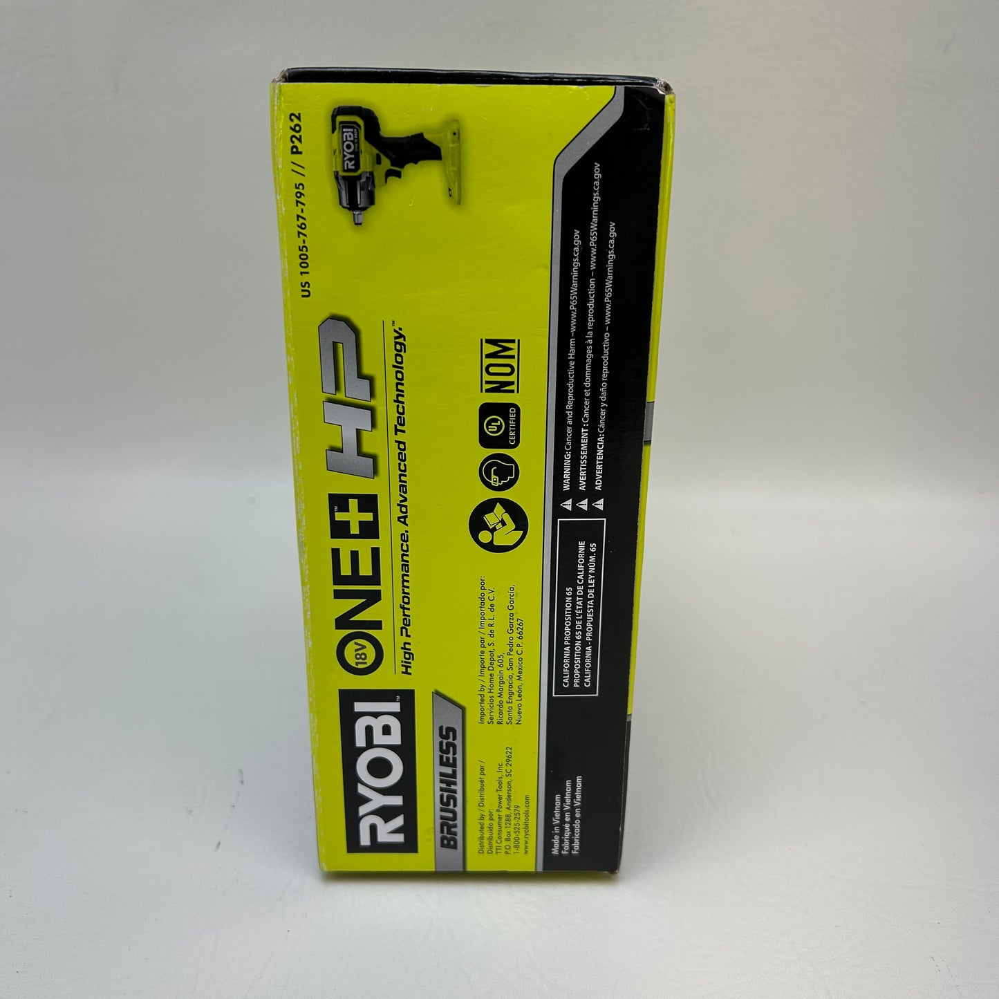 New Ryobi P262 18V Brushless Cordless 4-Mode 1/2 in. Impact Wrench
