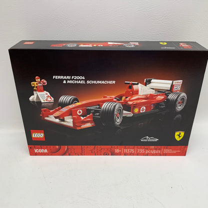New LEGO Icons Ferrari F2004 & Michael Schumacher Building Set 11375