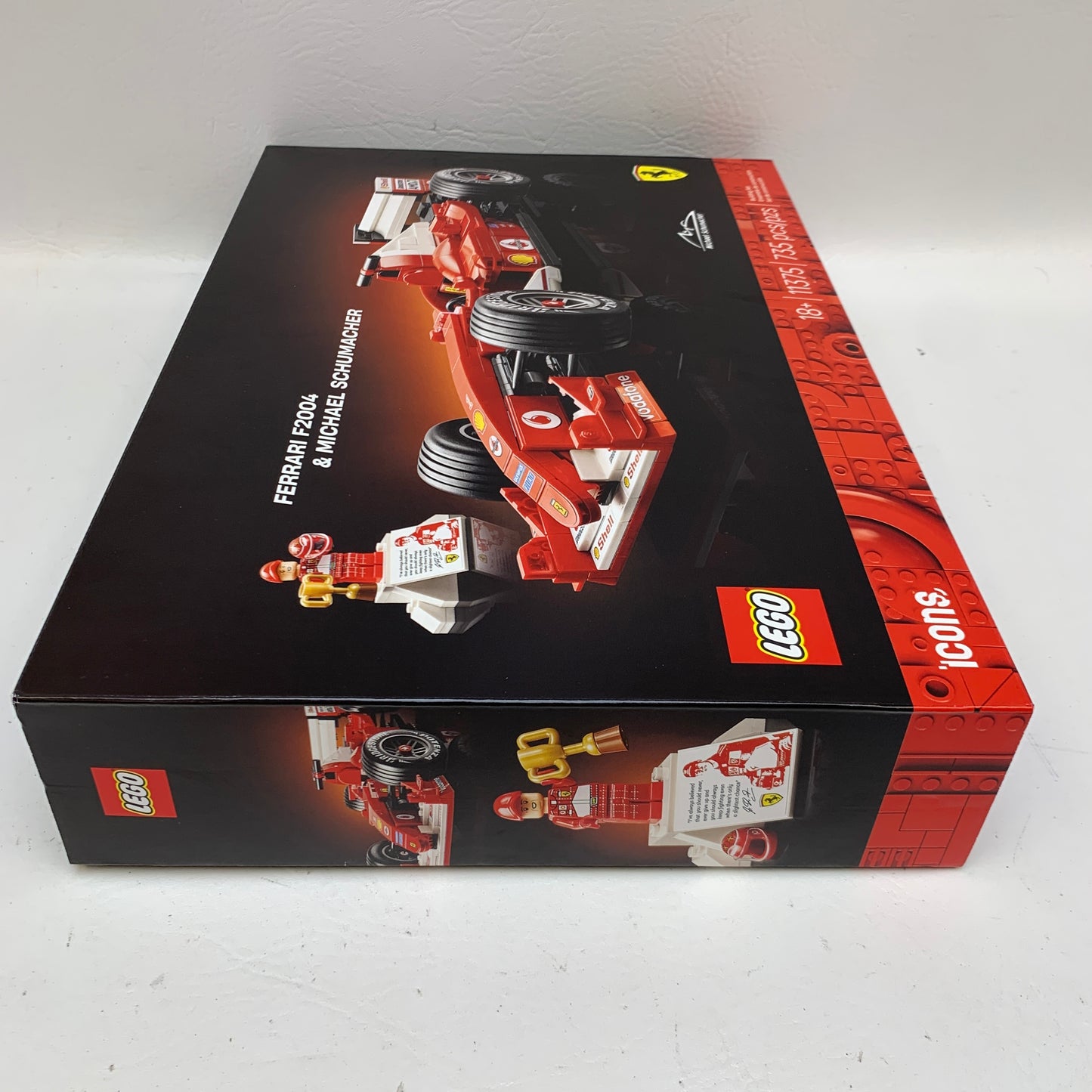 New LEGO Icons Ferrari F2004 & Michael Schumacher Building Set 11375