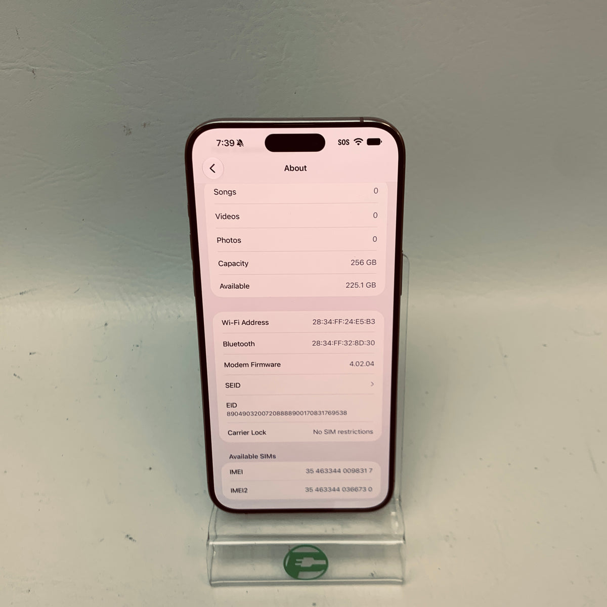 Factory Unlocked Apple iPhone 15 Pro Max 256GB Natural Titanium MU683LL/A
