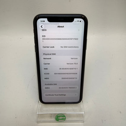 Factory Unlocked Apple iPhone 11 128GB Black MWKU2LL/A