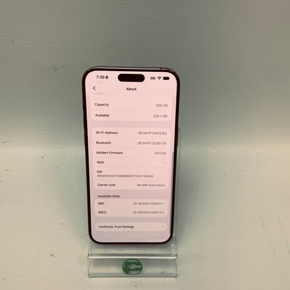 Factory Unlocked Apple iPhone 15 Pro Max 256GB Natural Titanium MU683LL/A