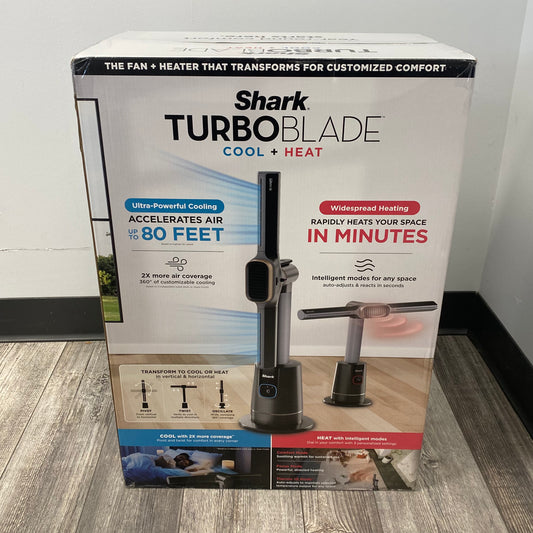 New Shark TurboBlade Cool + Heat Tower Fan and Heater  TH202