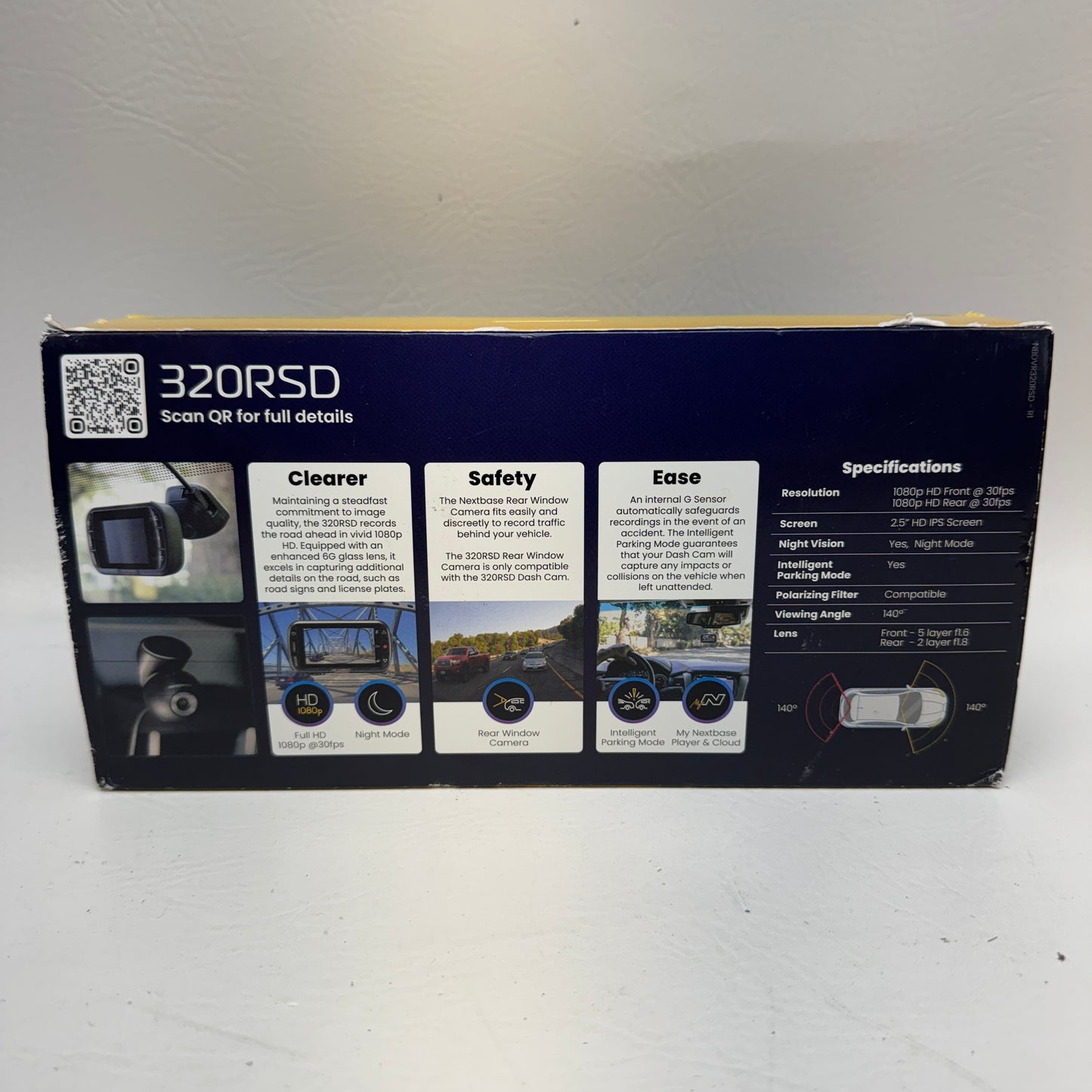 NewNextbase 320 RSD Dual Dash Cam Bundle - 1080p Front & Rear Camera 