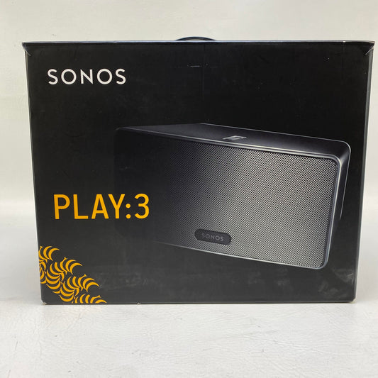 New Sonos Play:3 Portable Wireless Speaker Black PLAY3US1BLK