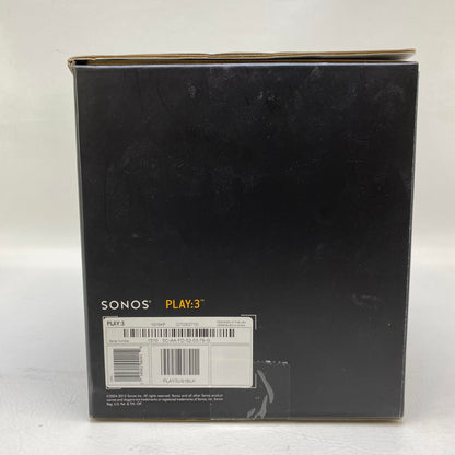 New Sonos Play:3 Portable Wireless Speaker Black PLAY3US1BLK