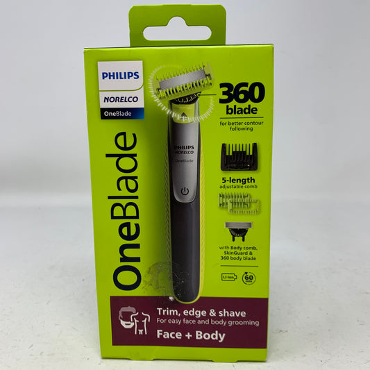 New Philips Norelco OneBlade 360 Face + Body Hybrid Electric Shaver QP2834/70