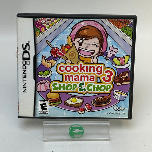 Cooking Mama 3 Shop & Chop Nintendo DS Game 2009 Complete CIB Tested