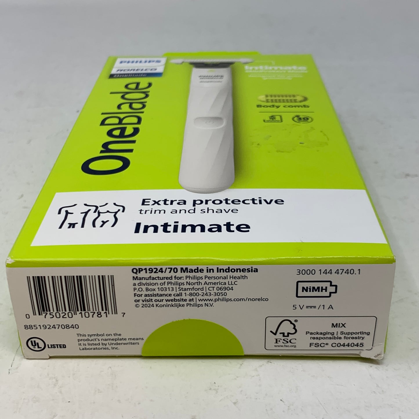 New Philips Norelco OneBlade Personal Body Groomer & Trimmer QP1924/70