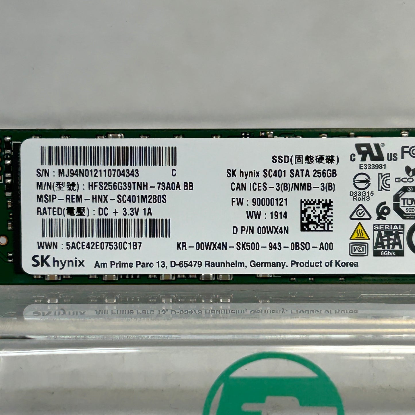 SK Hynix 2280mm SC401 256GB SATA III 6Gbps SSD HFS256G39TNH-73A0A