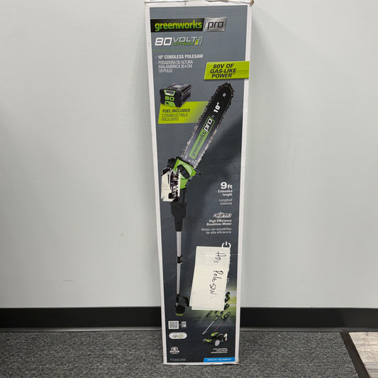 New Greenworks 80V 10" CORDLESS POLESAW  80V Pole Saw