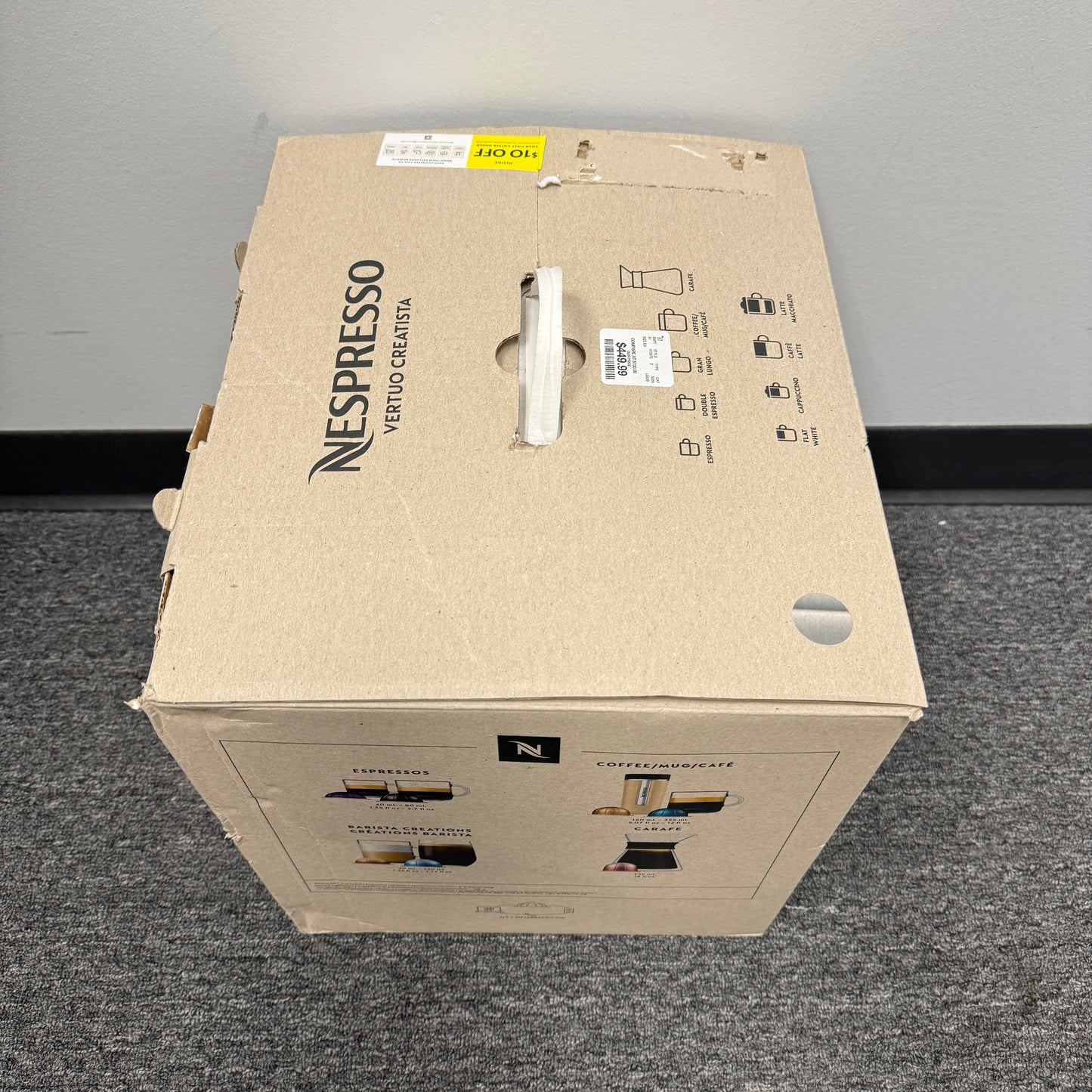 New Nespresso Vertuo Creatista by Breville BVE850BSS Stainless Steel Coffee Maker