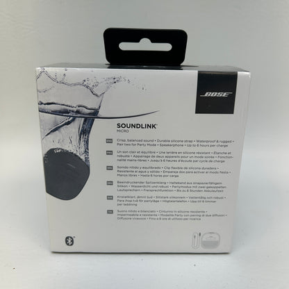 New Bose SoundLink Micro Portable Waterproof Bluetooth Speaker Black 783342-0100