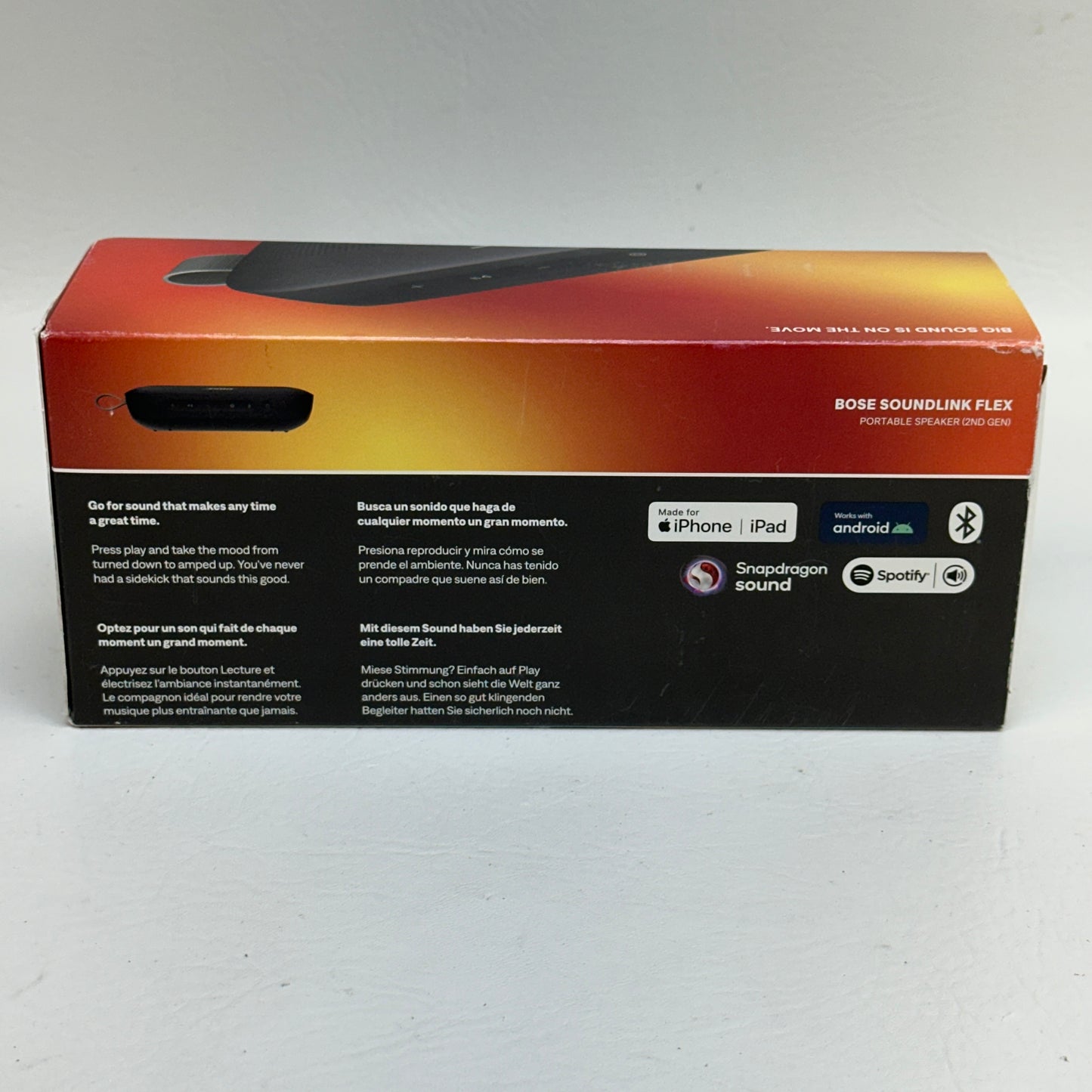 New Bose SoundLink Flex Wireless Portable Bluetooth Speaker Black 887612-0100