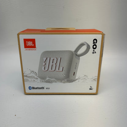 New JBL Go 4 Portable Wireless Bluetooth Speaker White JBLGO4WHTAMAC