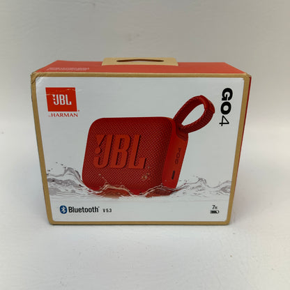 New JBL Go 4 Portable Wireless Bluetooth Speaker Red JBLGO4REDAM