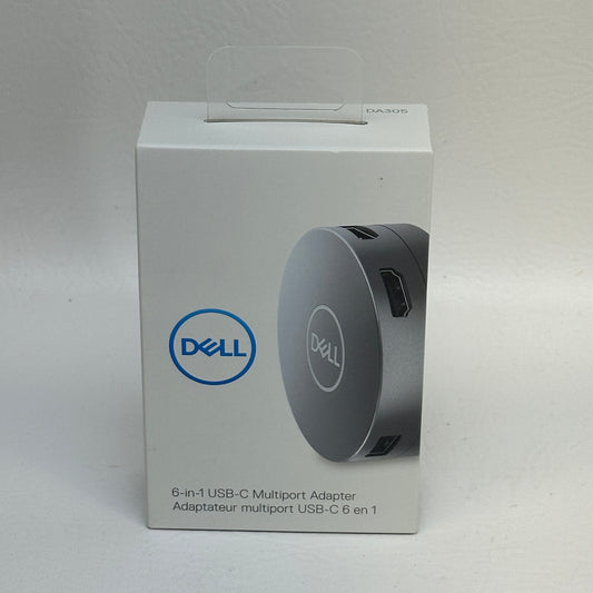New Dell DA305 6MC1K 6-in-1 USB-C Multiport Adapter HDMI VGA Ethernet USB-C 