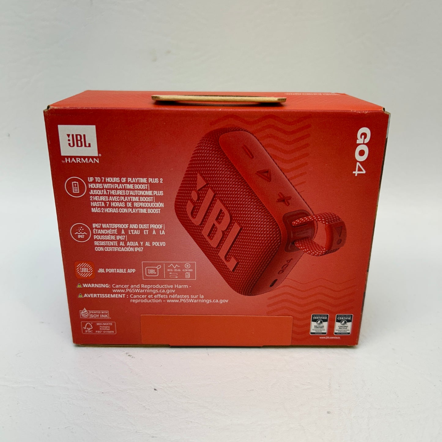 New JBL Go 4 Portable Wireless Bluetooth Speaker Red JBLGO4REDAM