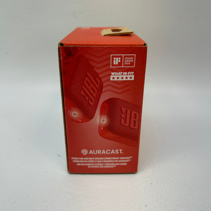New JBL Go 4 Portable Wireless Bluetooth Speaker Red JBLGO4REDAM