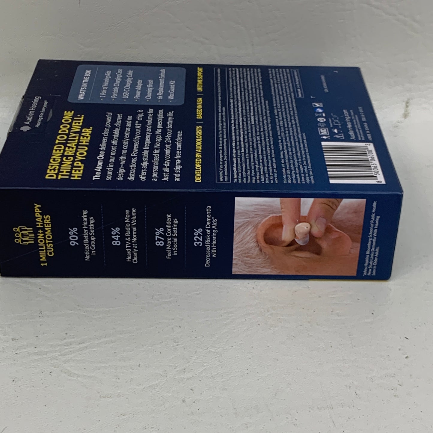 New Audien Atom ONE OTC Hearing Aids AT1RB004 Rechargeable