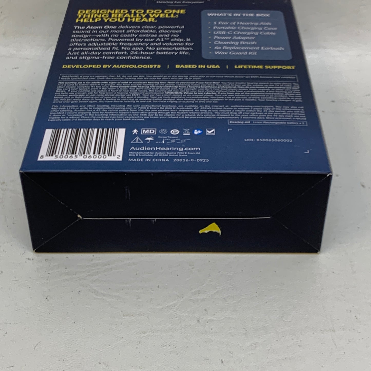 New Audien Atom ONE OTC Hearing Aids AT1RB004 Rechargeable