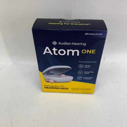 New Audien Atom ONE OTC Hearing Aids AT1RB004 Rechargeable