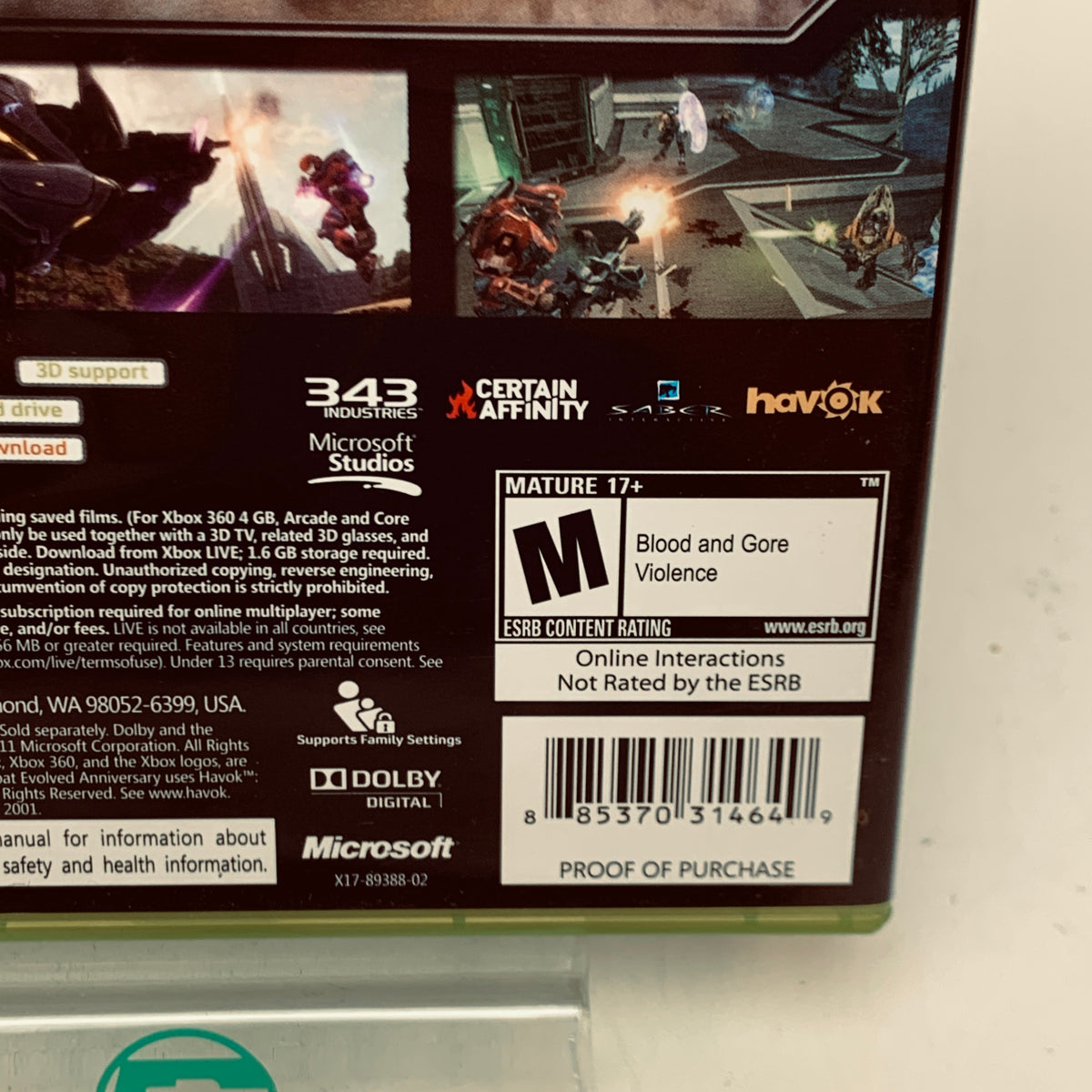 Halo: Combat Evolved Anniversary (Microsoft Xbox 360, 2011)