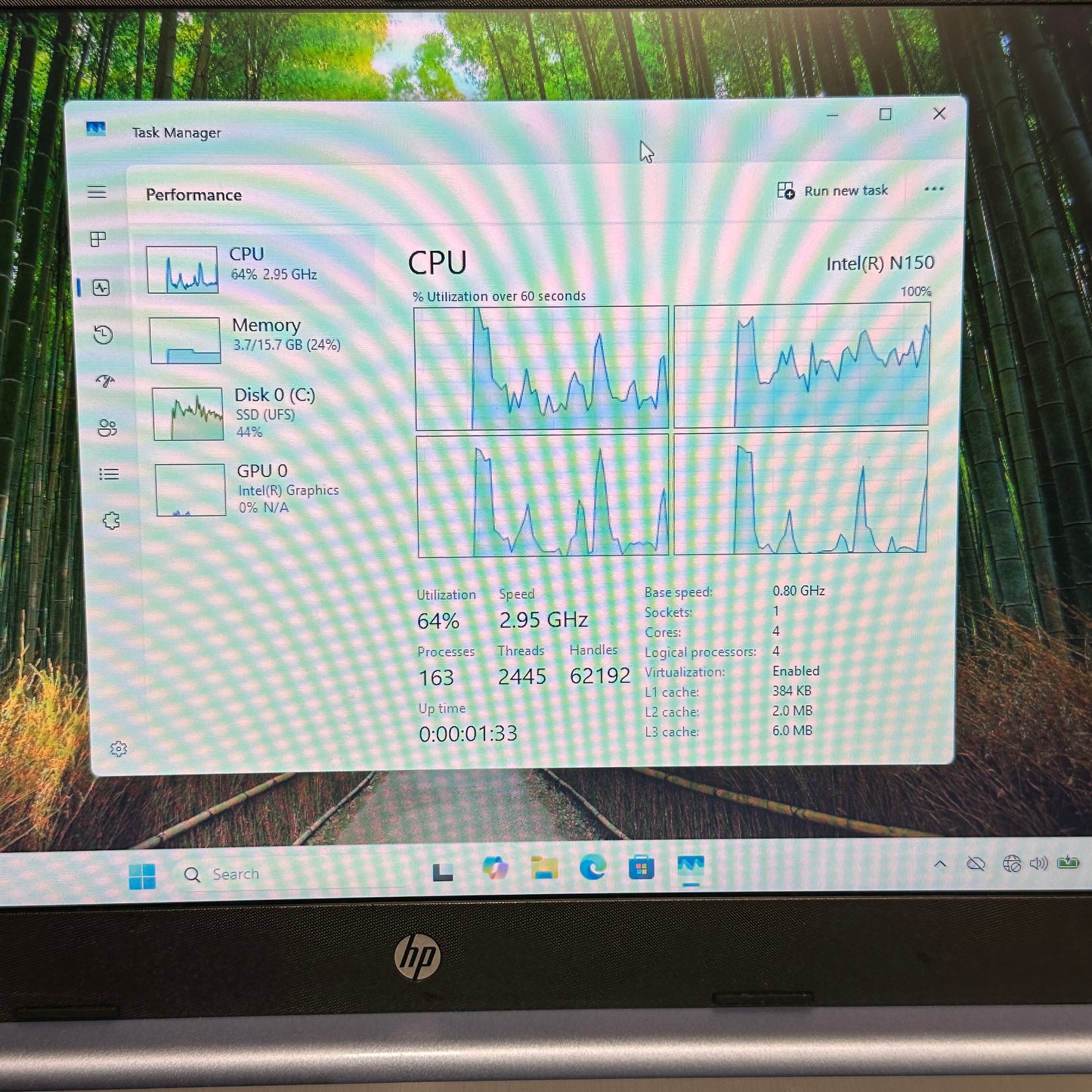 HP Laptop N3LJ1MA 14" N150 800Mhz 16GB RAM 128GB SSD