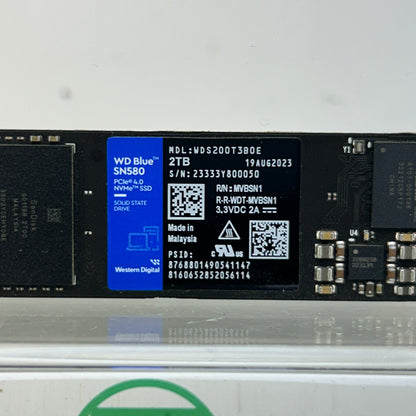 Western Digital WD M.2 2280 WDS200T3B0E 2TB PCIe 4.0 x4 SSD MVBSN1
