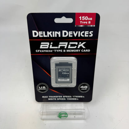 New Delkin Black 150GB 1725MB/s CFexpress Type B Memory Card