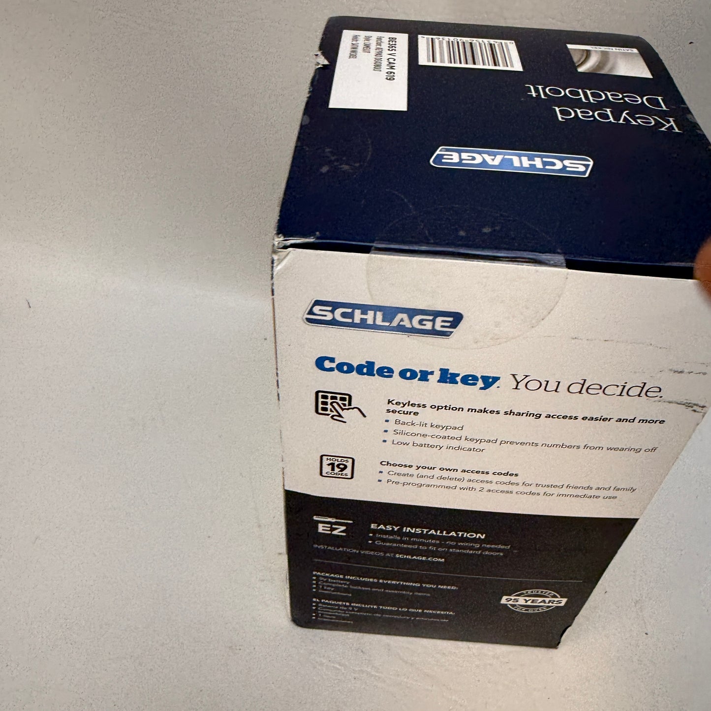 New Schlage FBE365 V Cam 619 ACC Camelot Keypad Deadbolt 901364