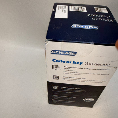 New Schlage FBE365 V Cam 619 ACC Camelot Keypad Deadbolt 901364