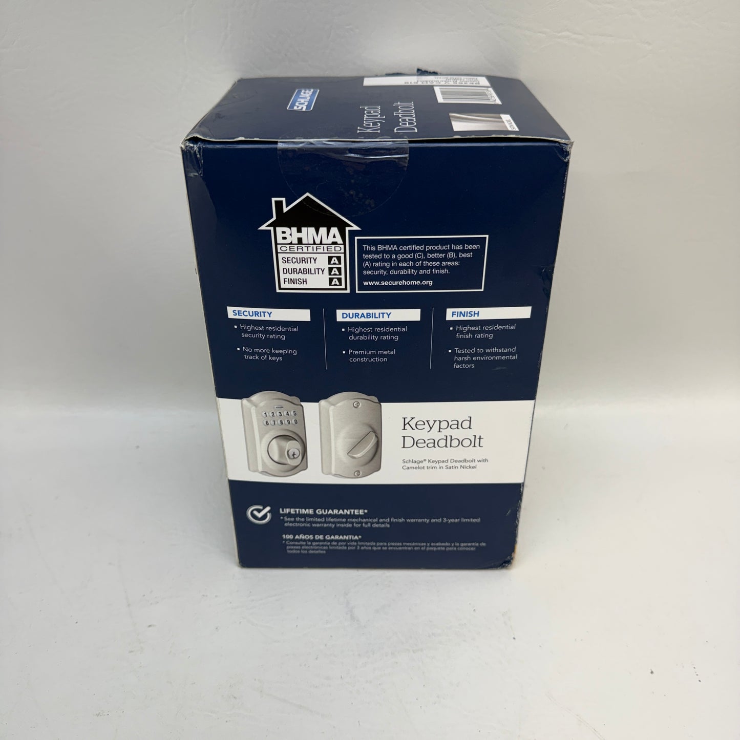 New Schlage FBE365 V Cam 619 ACC Camelot Keypad Deadbolt 901364