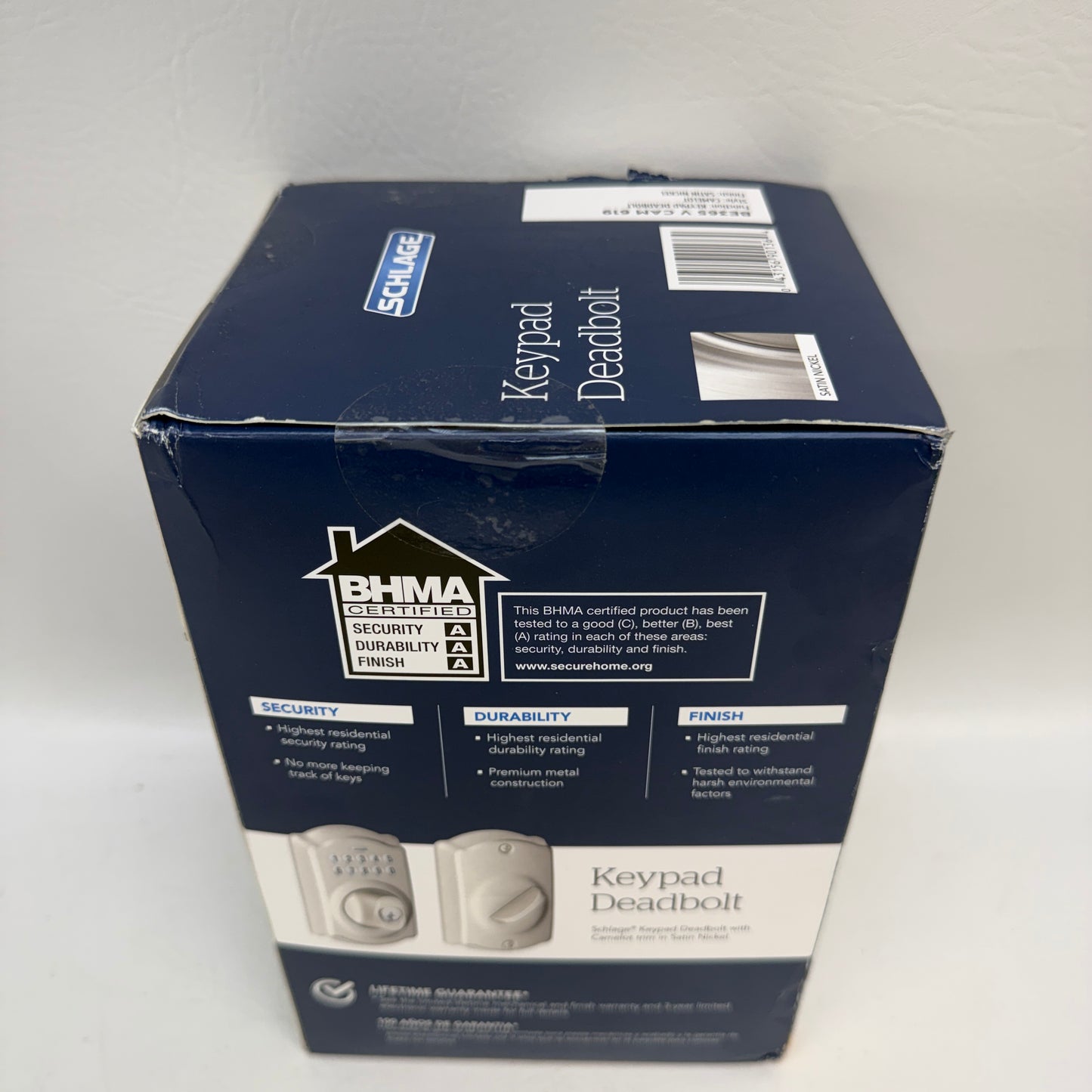 New Schlage FBE365 V Cam 619 ACC Camelot Keypad Deadbolt 901364