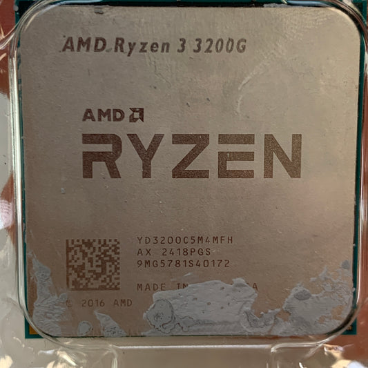 AMD Ryzen 3 3200G 3.60GHz Quad Core YD3200C5M4MFH 4 Thread AM4 Processor